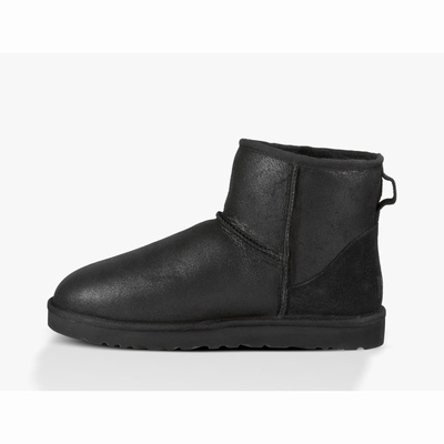 Botas UGG Classic Mini Bomber Homem Pretas | PT-STUPB